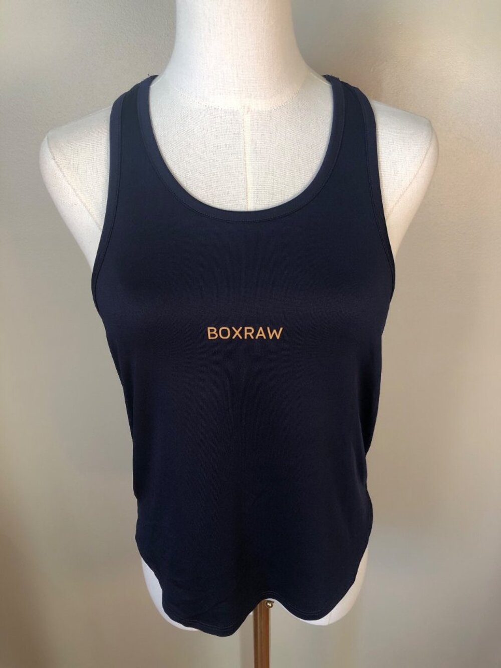 Boxraw Smrt-Tec Racerback Athletic Top Navy Size S Premium Activewear